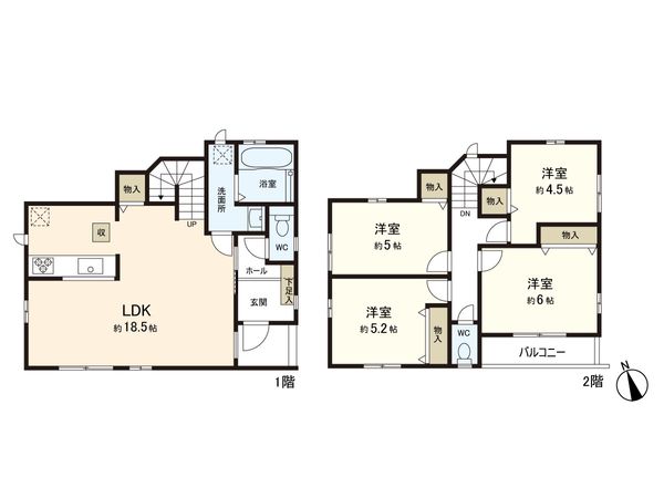 北小岩3丁目戸建 間取図(平面図) 北小岩3丁目戸建 間取図(平面図)
