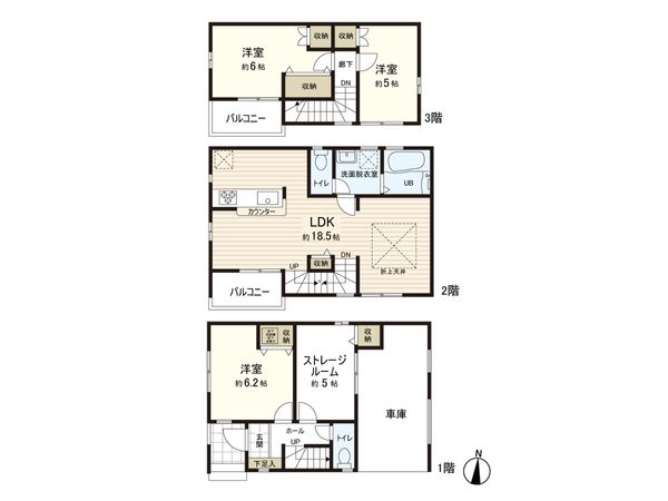 東小岩6丁目 新築戸建 間取図(平面図)