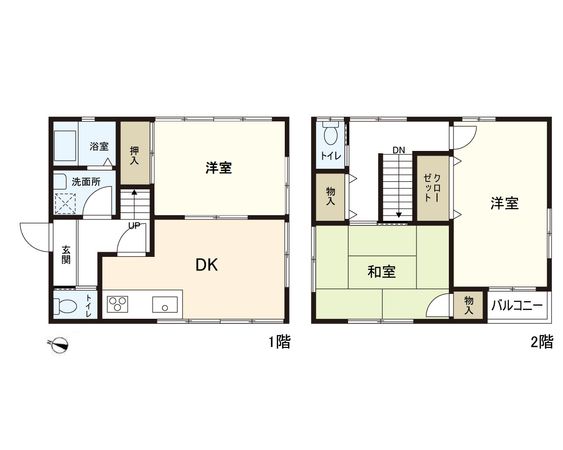 上一色2丁目 戸建 間取図(平面図) 上一色2丁目 戸建 間取図(平面図)