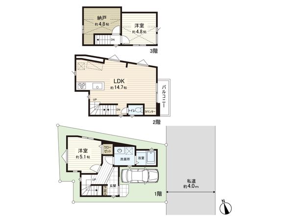 東新小岩4丁目新築戸建 2号棟 間取図(平面図) 東新小岩4丁目新築戸建 2号棟 間取図(平面図)