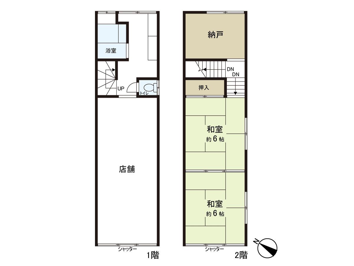 中央4丁目借地権付戸建 間取図(平面図) 間取図(平面図)