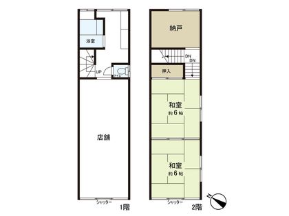 中央4丁目借地権付戸建 間取図(平面図)