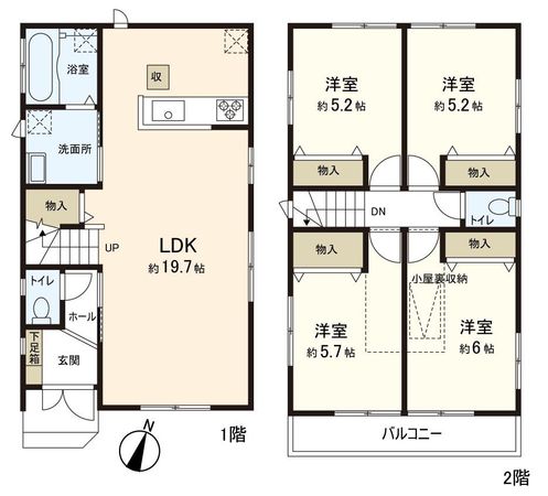 東松本2丁目戸建 間取図(平面図) 間取図(平面図)