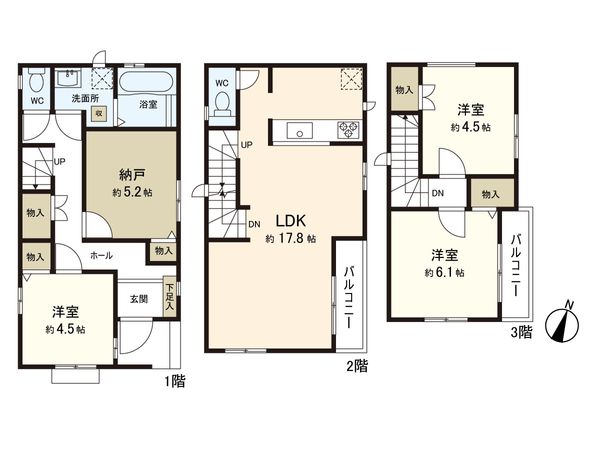 東小岩1丁目 新築戸建 C号棟 間取図(平面図) 間取図(平面図)