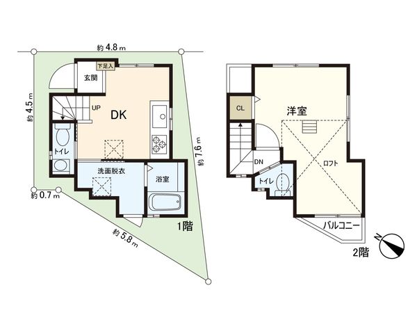 東新小岩4丁目 戸建 間取図(平面図)