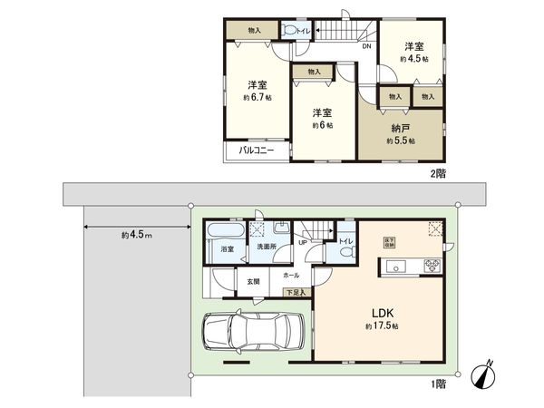 東小岩1丁目 新築戸建 G号棟 間取図(平面図) 間取図(平面図)