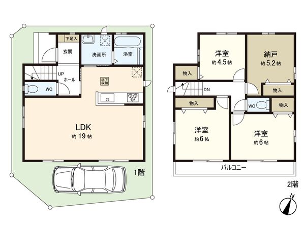 東小岩1丁目 新築戸建 K号棟 間取図(平面図)