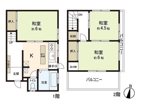 鹿骨4丁目 戸建 間取図(平面図)