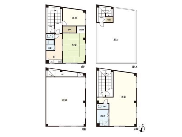 南小岩8丁目店舗付住宅 間取図(平面図)
