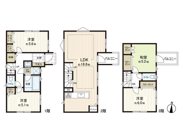 立石4丁目戸建 4号棟 間取図(平面図)
