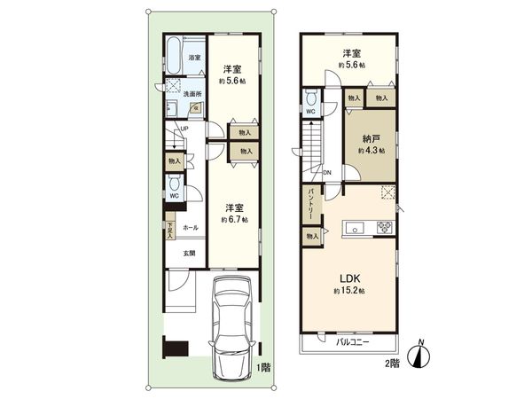 北小岩7丁目 新築戸建 A号棟 間取図(平面図) 北小岩7丁目 新築戸建 A号棟 間取図(平面図)