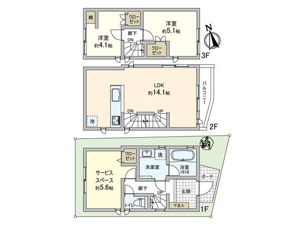 江戸川区松島3丁目 中古戸建 間取図(平面図)