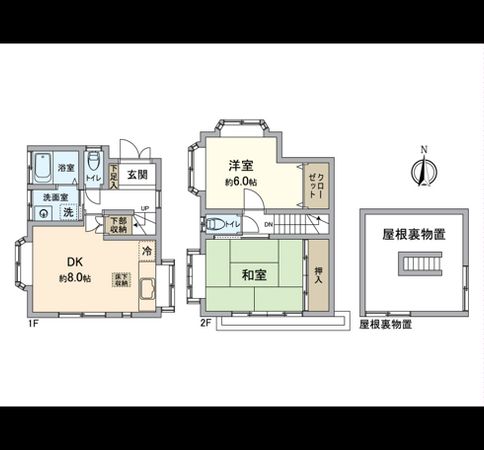 新小岩三丁目 借地権付戸建 間取図(平面図) 新小岩三丁目 借地権付戸建 間取図(平面図)