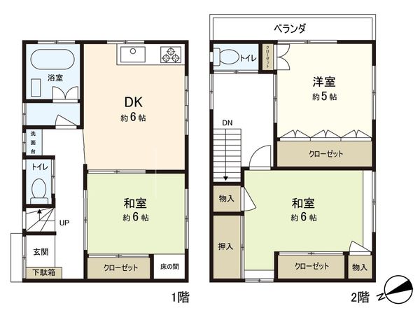 東新小岩6丁目 戸建 間取図(平面図) 東新小岩6丁目 戸建 間取図(平面図)
