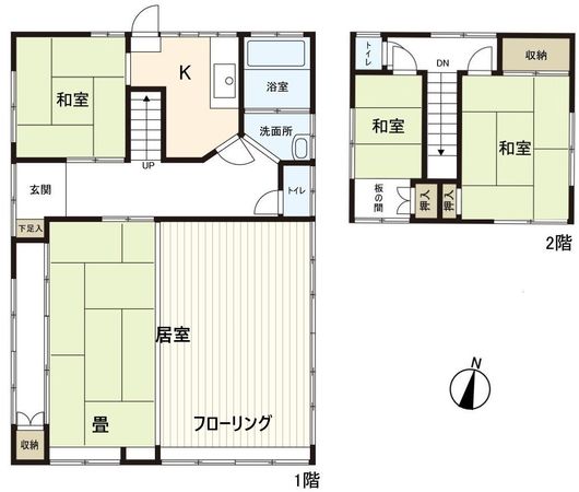 鹿骨6丁目 戸建 間取図(平面図) 鹿骨6丁目 戸建 間取図(平面図)