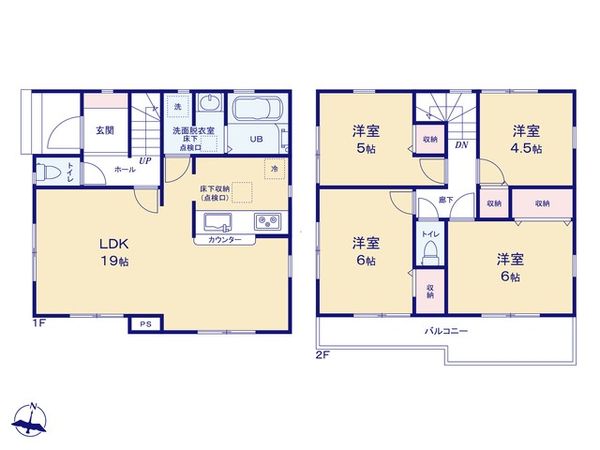 松本2丁目新築戸建 2号棟 間取図(平面図) 松本2丁目新築戸建 2号棟 間取図(平面図)