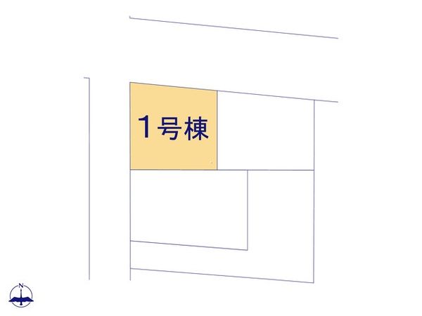 西一之江2丁目新築戸建 1号棟 区画図 西一之江2丁目新築戸建 1号棟 区画図
