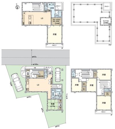 松島4丁目 戸建 間取図(平面図) 松島4丁目 戸建 間取図(平面図)
