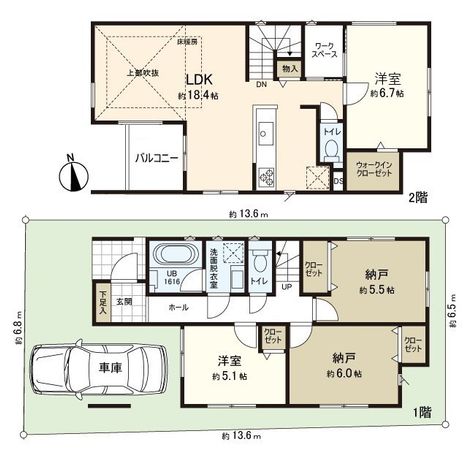 松島1丁目 戸建 間取図(平面図) 松島1丁目 戸建 間取図(平面図)