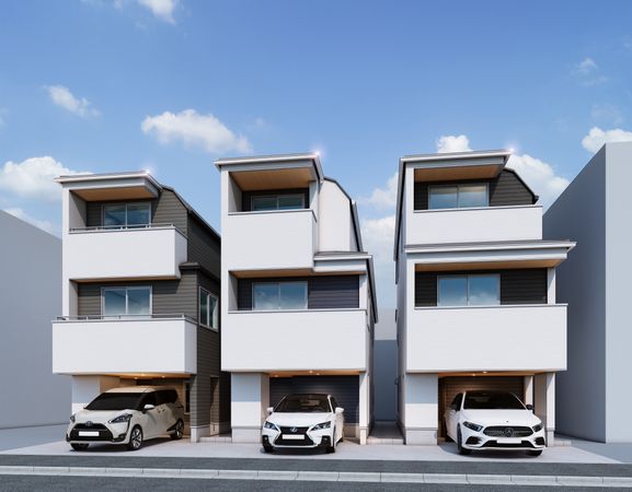 細田4丁目 新築戸建 1号棟 外観パース図
