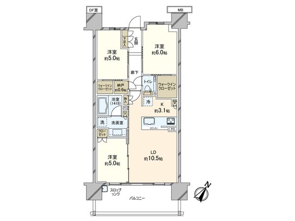 シティテラス新小岩 間取図(平面図) 間取図(平面図)