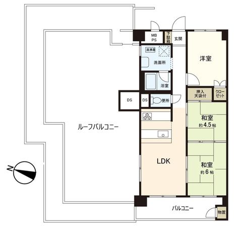 東建金町マンション 間取図(平面図) 間取図(平面図)