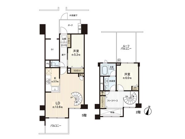 コスモレジデンス青砥 間取図(平面図) 間取図(平面図)