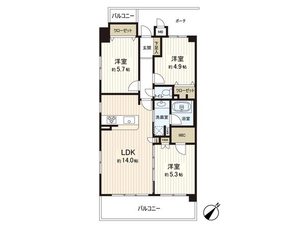 ライオンズマンション木根川中央公園 間取図(平面図)