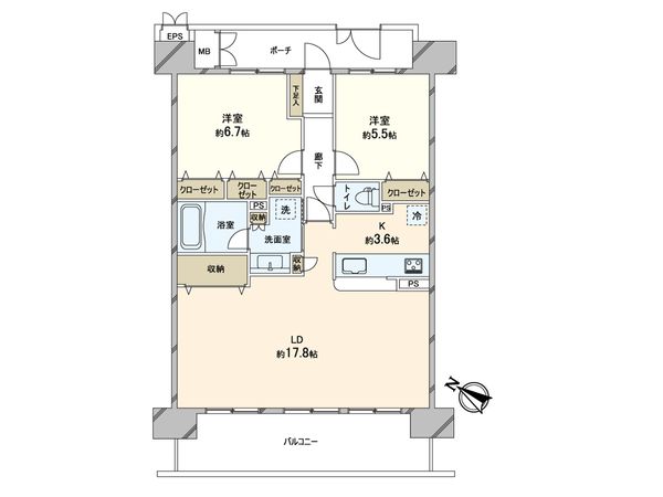 ティーズガーデン 間取図(平面図) 間取図(平面図)
