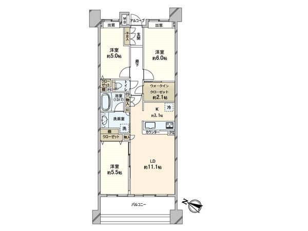 クレストフォルム篠崎 間取図(平面図) 間取図(平面図)