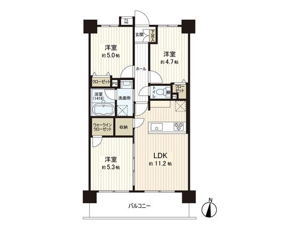 ライオンズマンション立石南 間取図(平面図) 間取図(平面図)