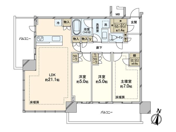 パークシティ小岩ザタワー 間取図(平面図)