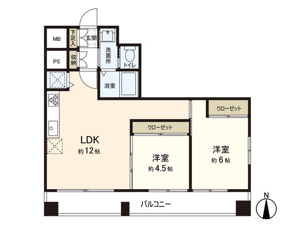 お花茶屋ダイヤモンドマンション 間取図(平面図)