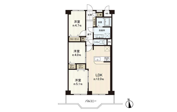 白鳥スカイマンション 間取図(平面図)