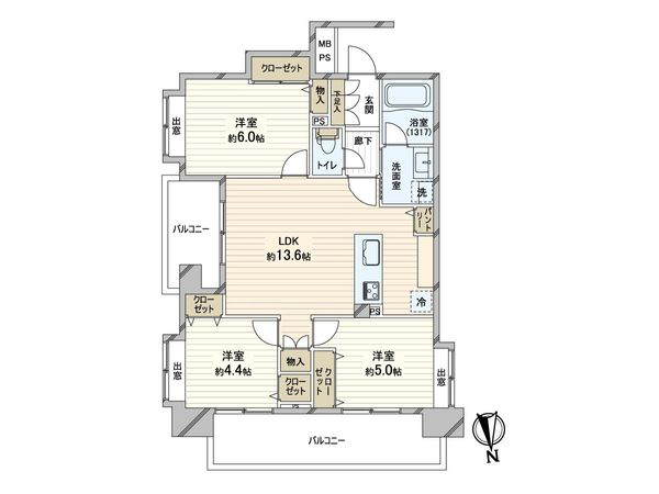 ライオンズグローベル京成立石 間取図(平面図)