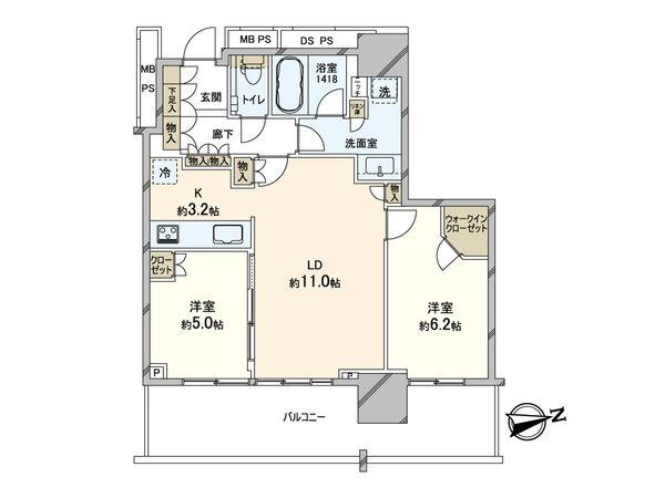 プラウドタワー小岩ファースト 間取図(平面図)