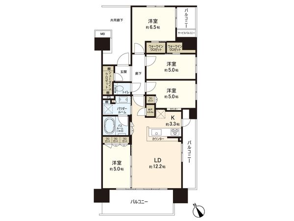 シティテラス平井 間取図(平面図)