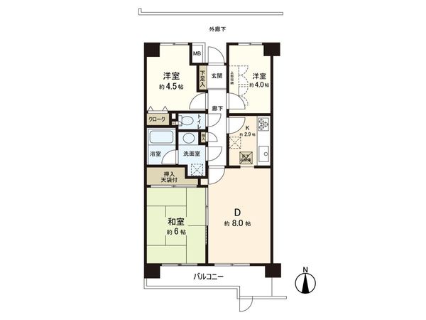 小岩パーク・ホームズ 間取図(平面図)