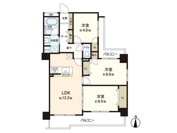 サンリット青砥 間取図(平面図)