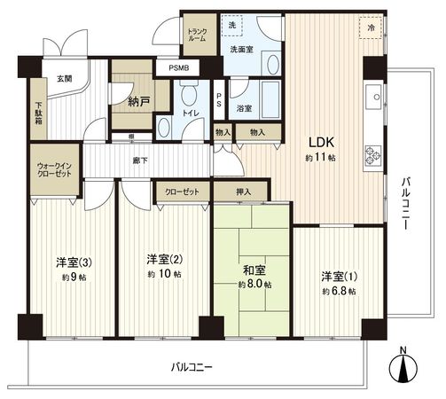 コスモ新小岩サウスコート 間取図(平面図) コスモ新小岩サウスコート 間取図(平面図)