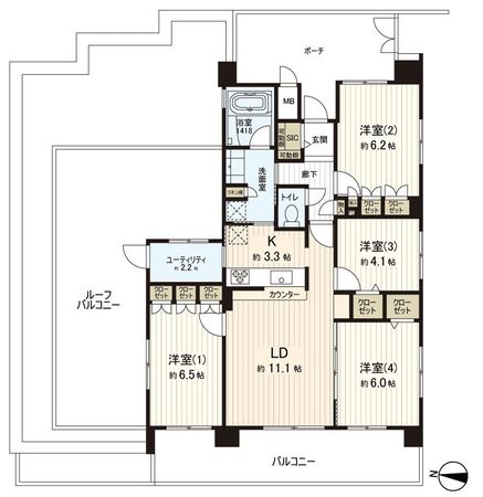 D’クラディア立石桜通り 間取図(平面図) D’クラディア立石桜通り 間取図(平面図)