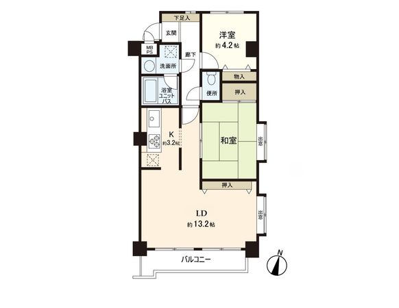 ライオンズマンション青戸第2 間取図(平面図) ライオンズマンション青戸第2 間取図(平面図)