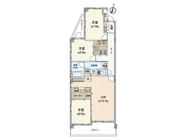 ゼファー北小岩クリアス 間取図(平面図) ゼファー北小岩クリアス 間取図(平面図)
