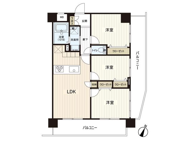 藤和シティホームズ新小岩Ⅱ 間取図(平面図)