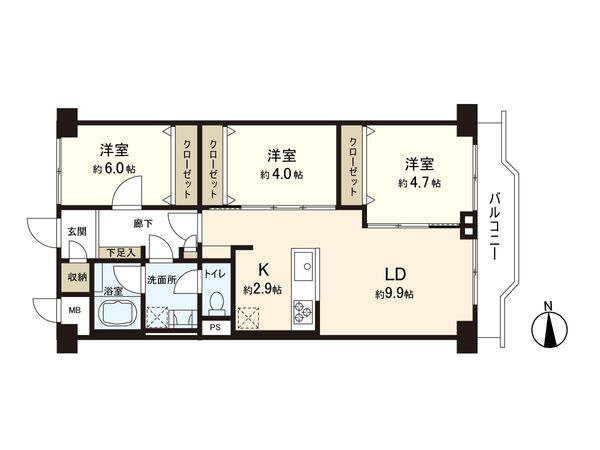 白鳥スカイマンション 間取図(平面図) 白鳥スカイマンション 間取図(平面図)