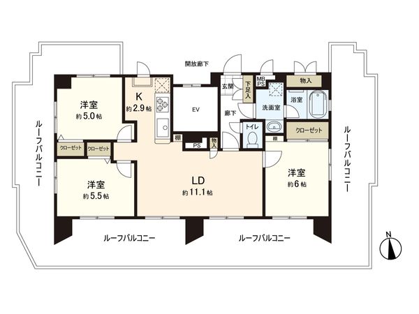 マートルコート新小岩 間取図(平面図)