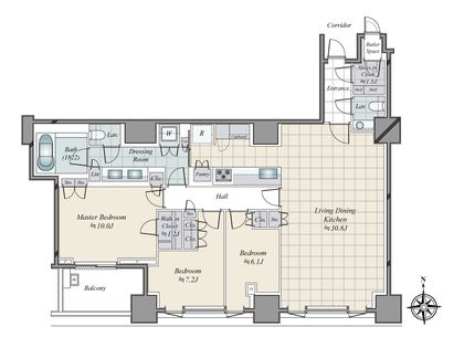 三田ガーデンヒルズ パークマンション 間取図(平面図)