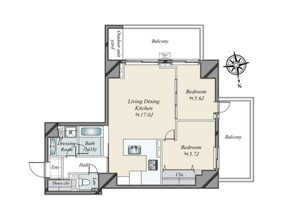 ザ・パークハウス西麻布レジデンス 間取図(平面図)