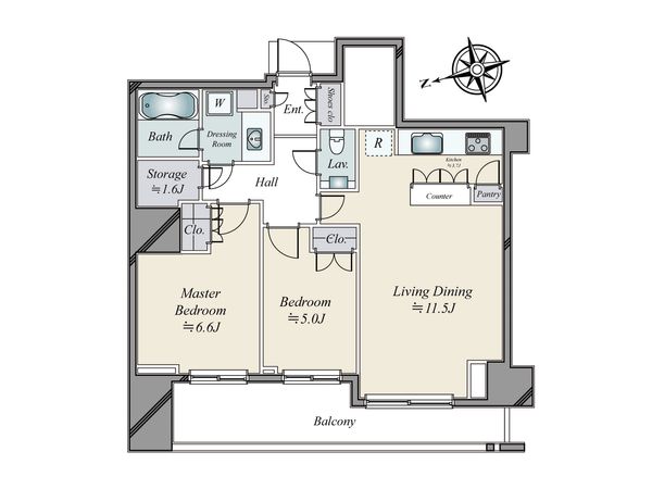 ブランズ麻布狸穴町 間取図(平面図) ブランズ麻布狸穴町 間取図(平面図)