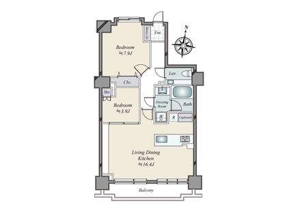 パルティール赤坂 間取図(平面図)